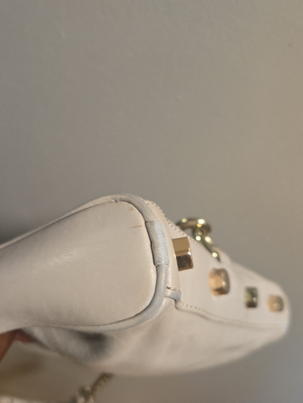 Rebecca Minkoff Gray Mini MAC Leather Crossbody with Gold Hardware - Picture 6 of 9